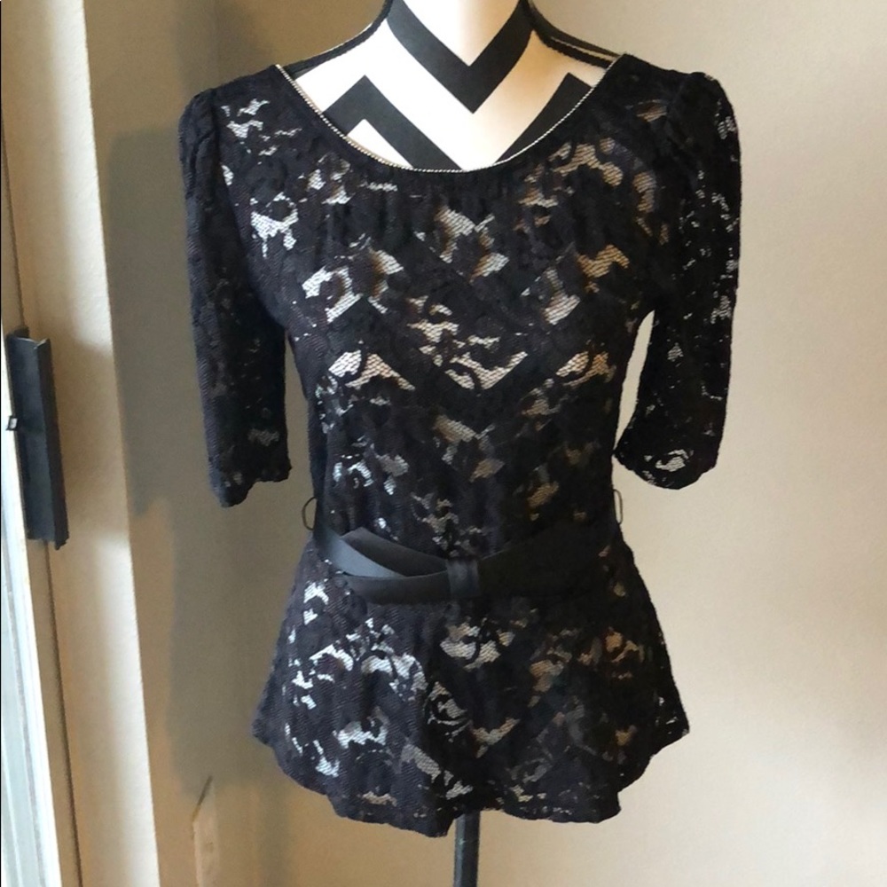 White house black market lace blouse